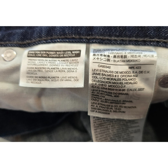 Levi's 514 Jeans Men's 34 x 30 Blue Dark Wash Classic Straight Fit Cotton EUC - Picture 5 of 16